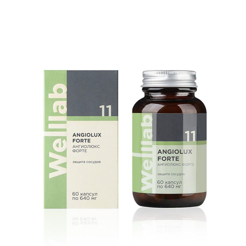 БАД с диосмином для защиты сосудов Welllab ANGIOLUX FORTE, 60 капсул